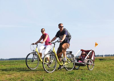Ausflug mit UsedomRad-Fahrrädern und Anhänger