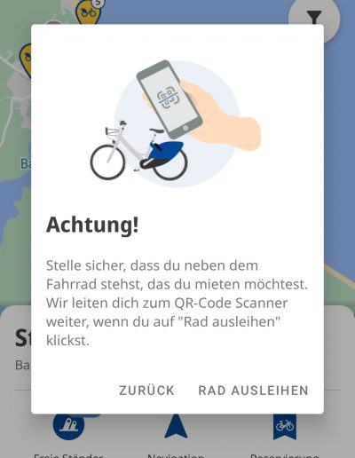 MV-Rad App - Hinweis